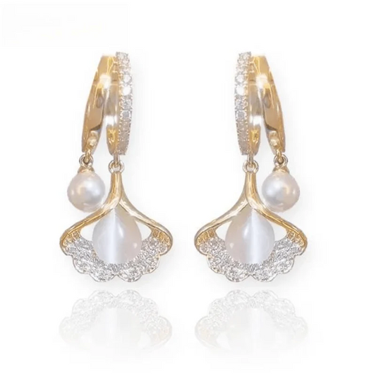 Boucles d'oreilles Feuille d'abricot