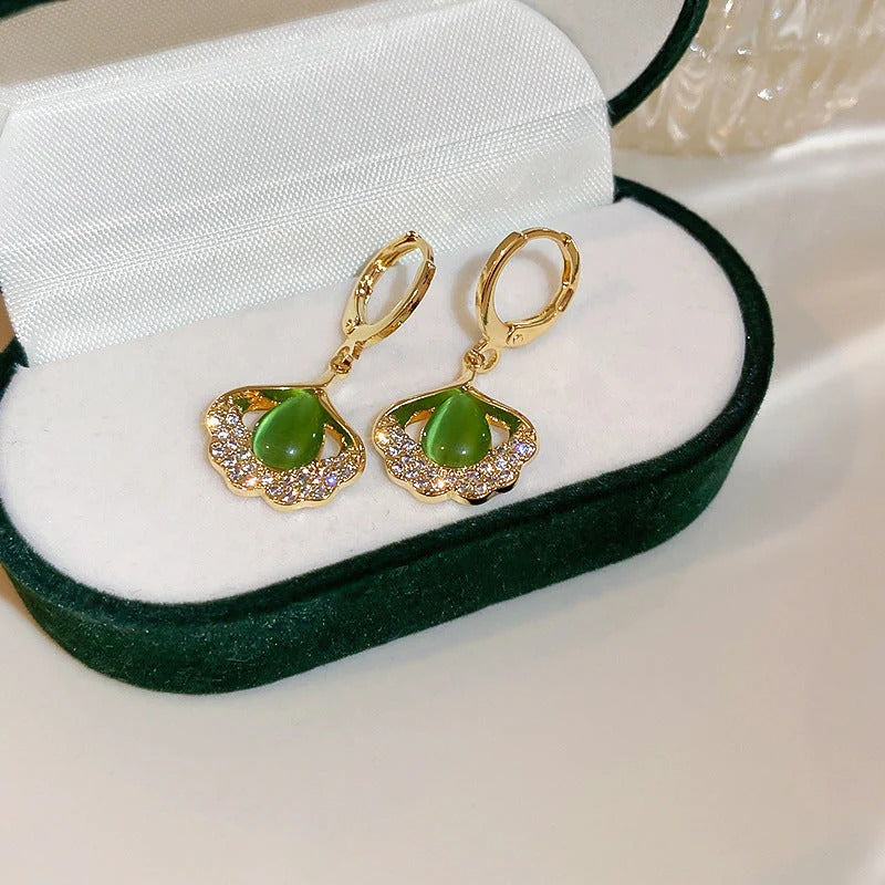 Boucles d'oreilles Feuille d'abricot