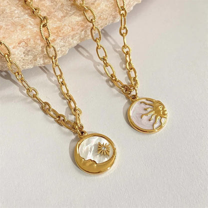 Collier Soleil & Lune en Nacre