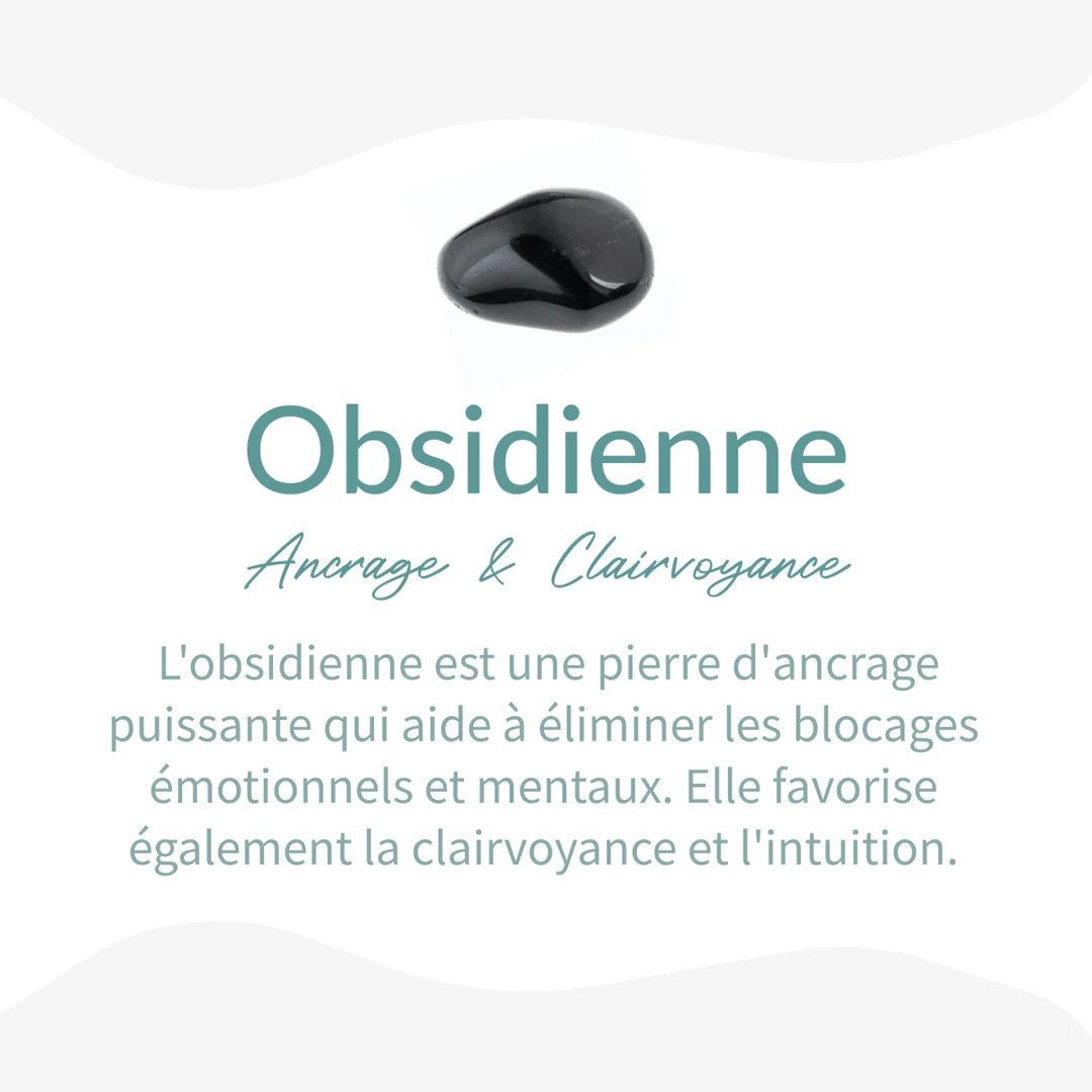 Collier Noir & Blanc en Obsidienne et Howlite