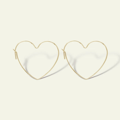 Boucles d'oreilles Cœur Épuré