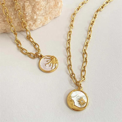 Collier Soleil & Lune en Nacre