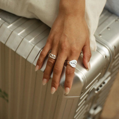 Bague plaquée brillante