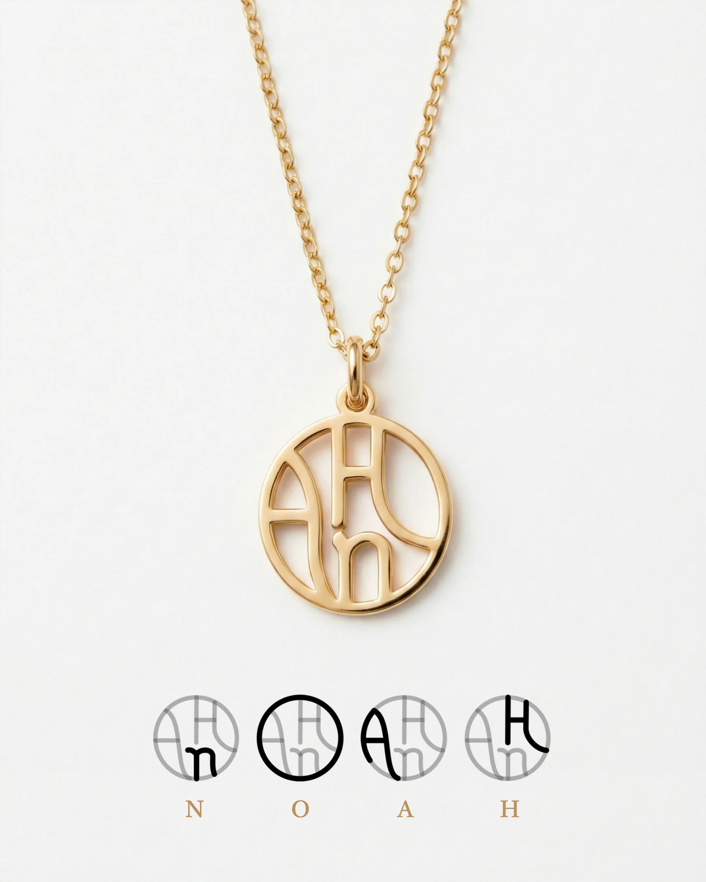 Collier Unique Lettre à Lettre