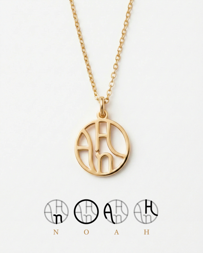 Collier Unique Lettre à Lettre