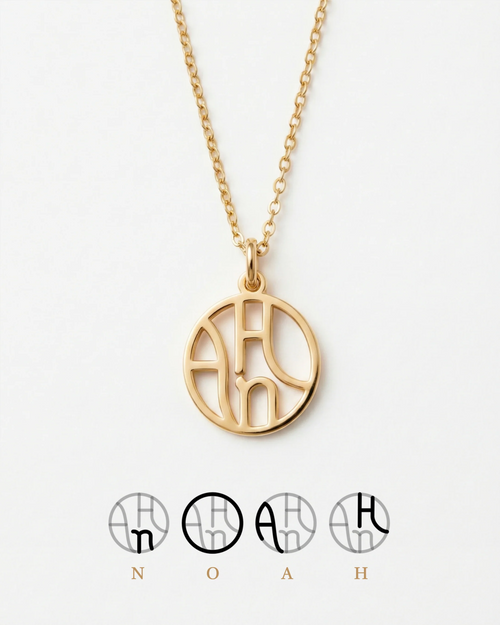 Collier Unique Lettre à Lettre