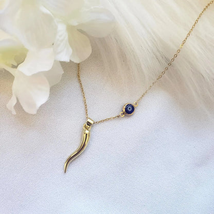 Collier Œil Cornicello Délicat