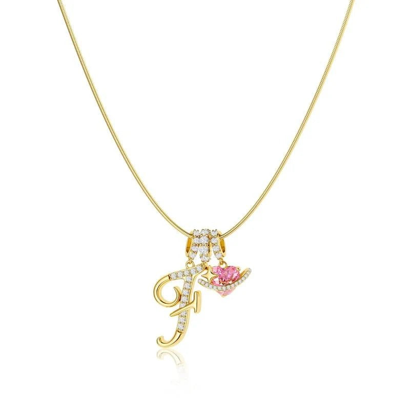 Collier Initiales Trois Rangées Personnalisé