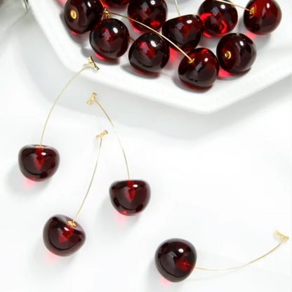 Boucles d’oreilles Cerise Rouge