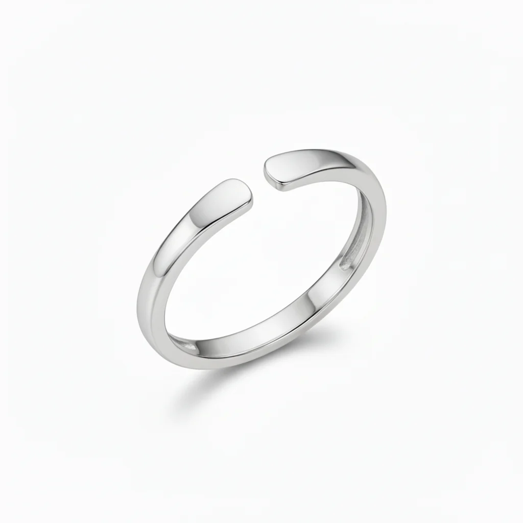 Bague Double Initiale Ajustable