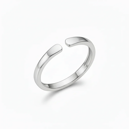 Bague Double Initiale Ajustable