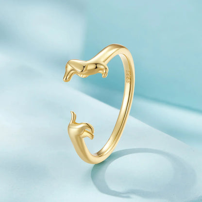 Bague délicate pour teckel