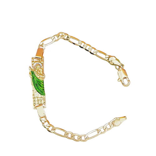 Bracelet Figaro Saint Jude doré
