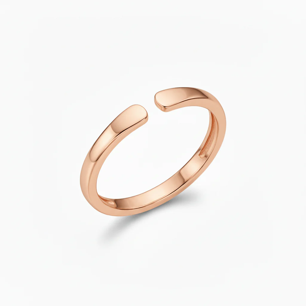 Bague Double Initiale Ajustable