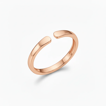 Bague Double Initiale Ajustable