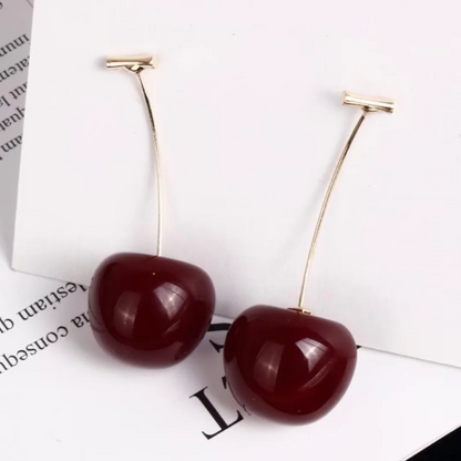 Boucles d’oreilles Cerise Rouge