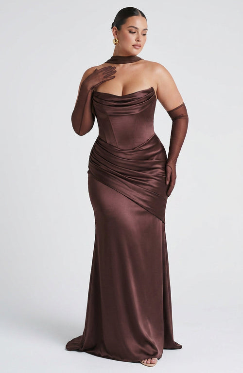 Robe Maxi Frankie - Marron Prune