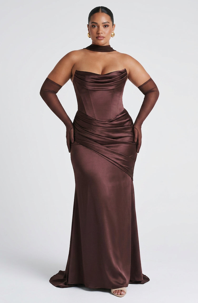 Robe Maxi Frankie - Marron Prune