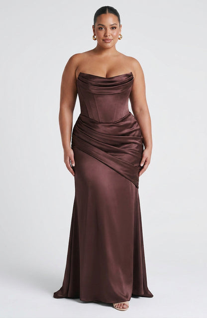 Robe Maxi Frankie - Marron Prune