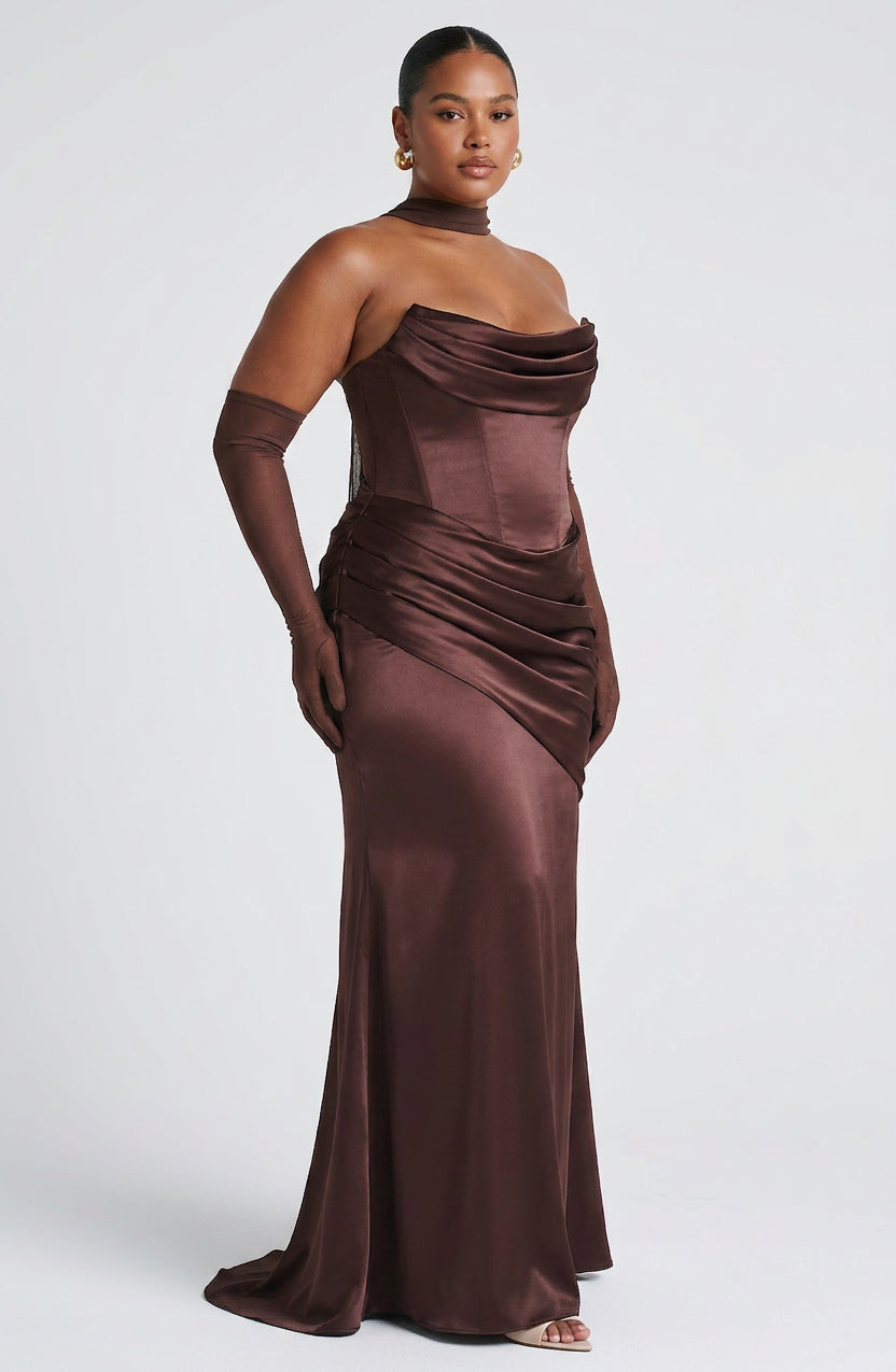 Robe Maxi Frankie - Marron Prune