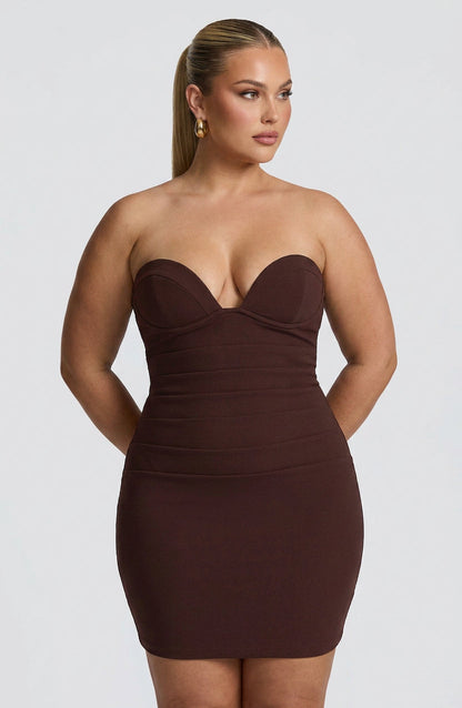Robe Maxi Loredana - Marron Prune