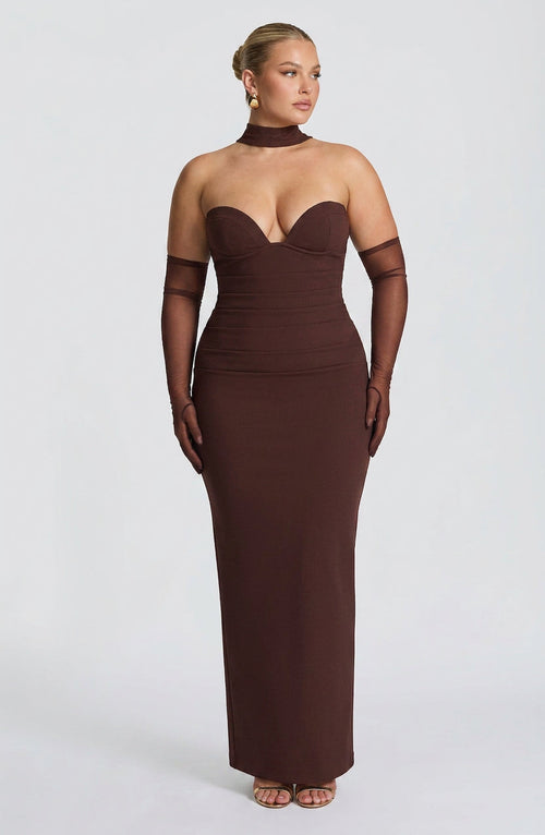 Robe Maxi Loredana - Marron Prune