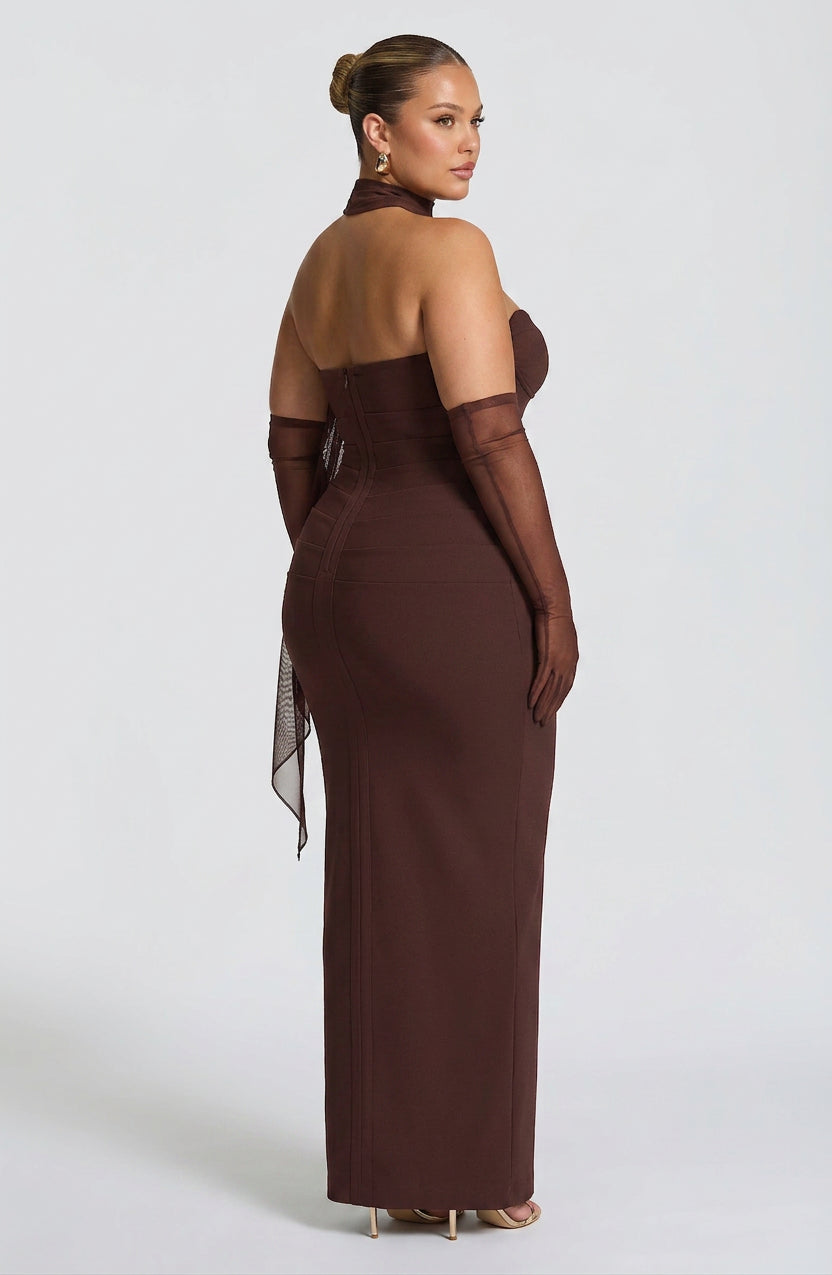Robe Maxi Loredana - Marron Prune