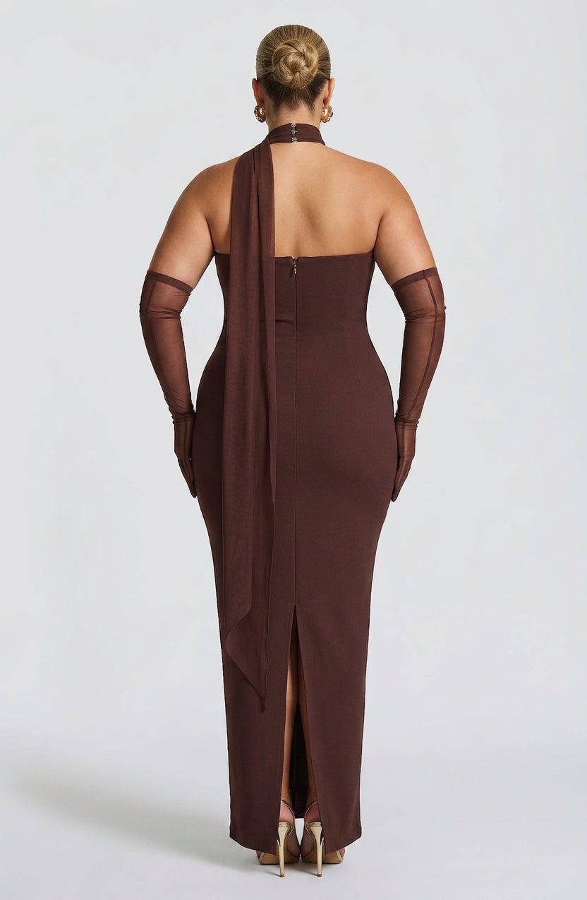 Robe Maxi Loredana - Marron Prune
