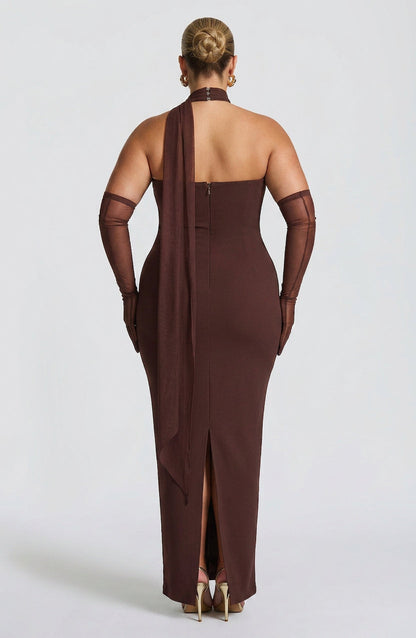 Robe Maxi Loredana - Marron Prune