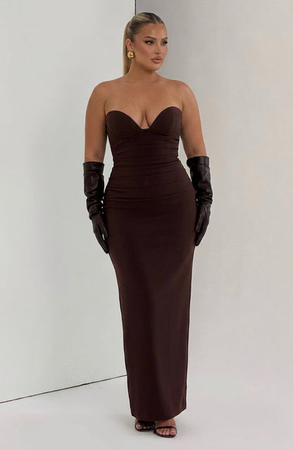 Robe Maxi Loredana - Marron Prune