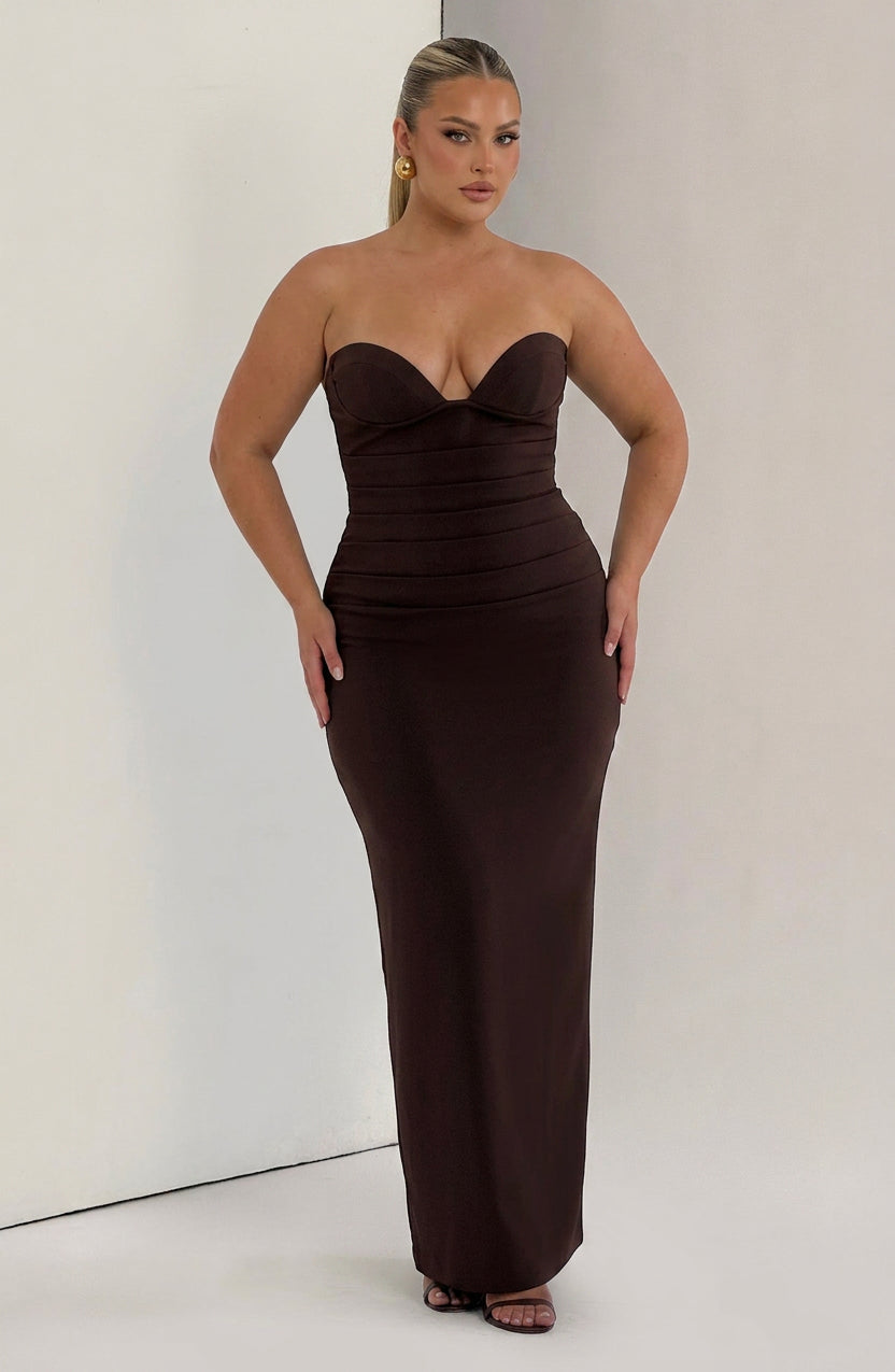 Robe Maxi Loredana - Marron Prune