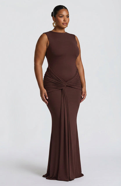 Robe Maxi Lottie - Marron Prune