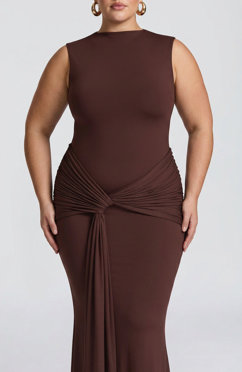 Robe Maxi Lottie - Marron Prune