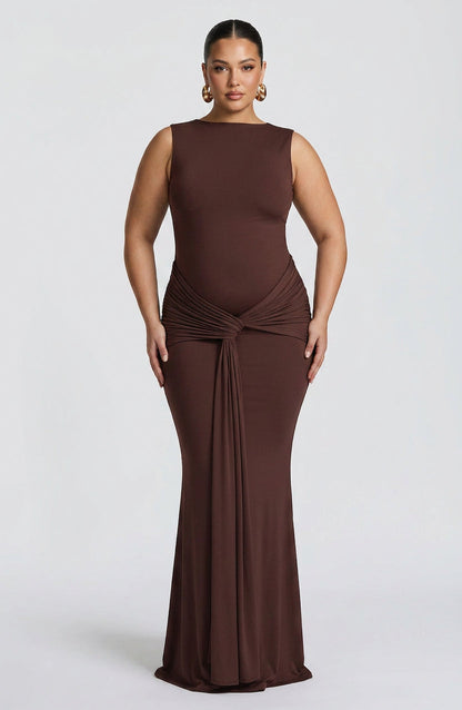 Robe Maxi Lottie - Marron Prune