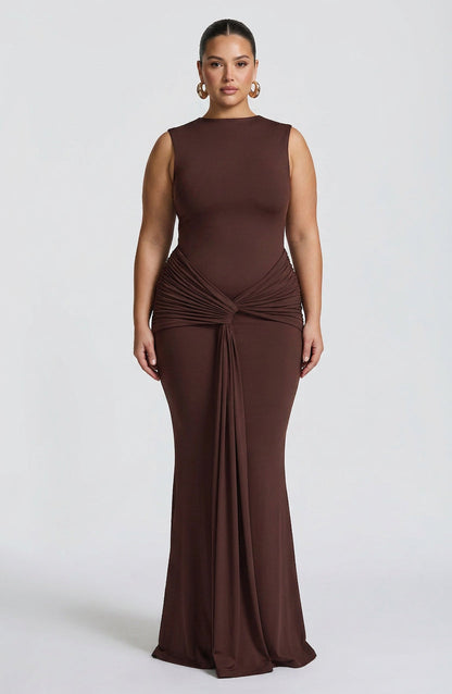 Robe Maxi Lottie - Marron Prune