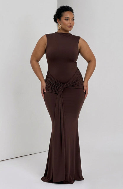 Robe Maxi Lottie - Marron Prune