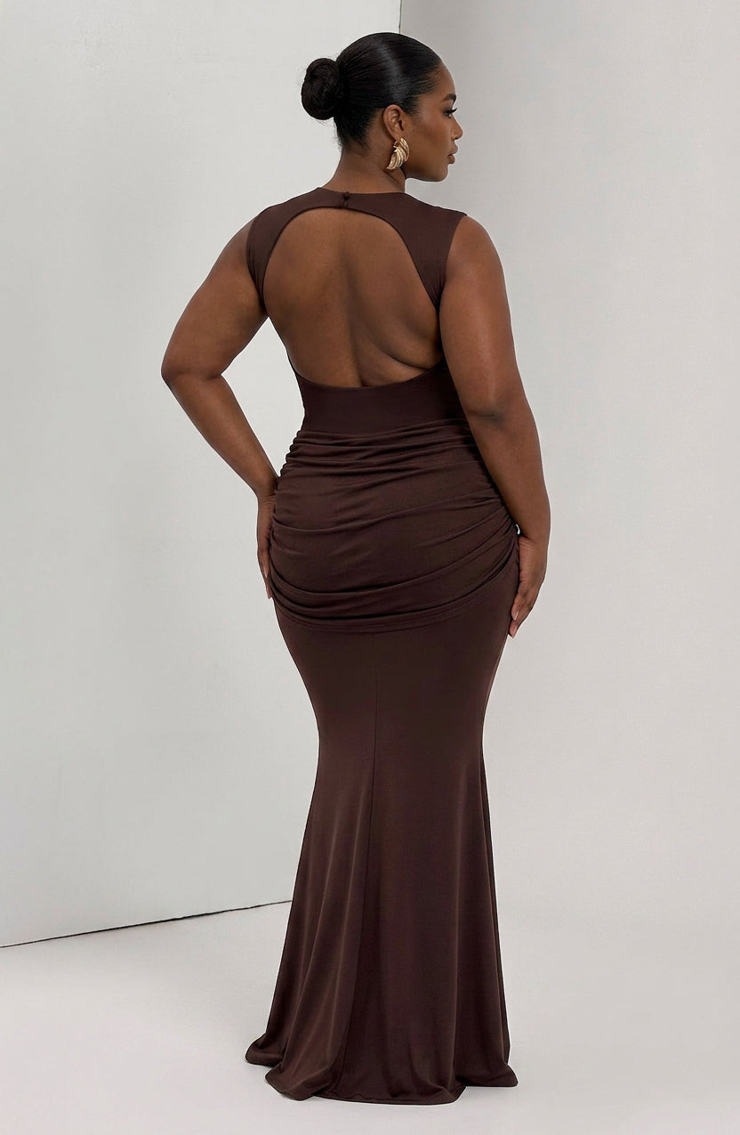 Robe Maxi Lottie - Marron Prune