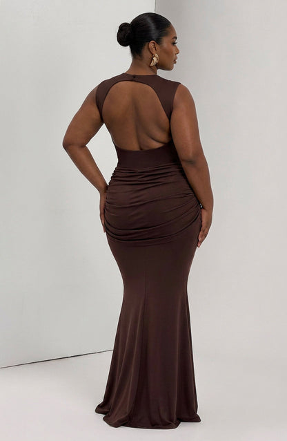 Robe Maxi Lottie - Marron Prune