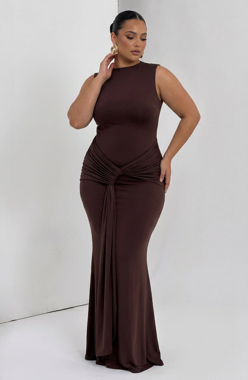 Robe Maxi Lottie - Marron Prune