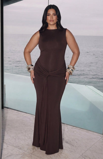 Robe Maxi Lottie - Marron Prune