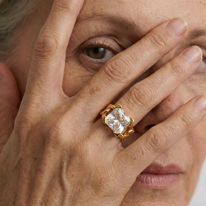 Bague Carrée Éclat Minimaliste