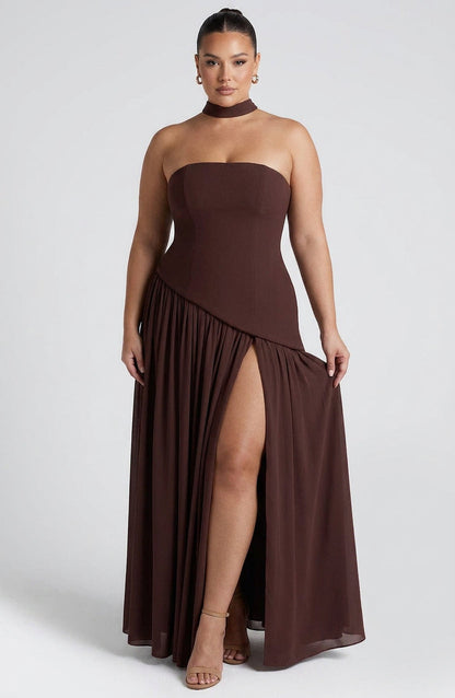 Robe Maxi Carys - Brun Prune