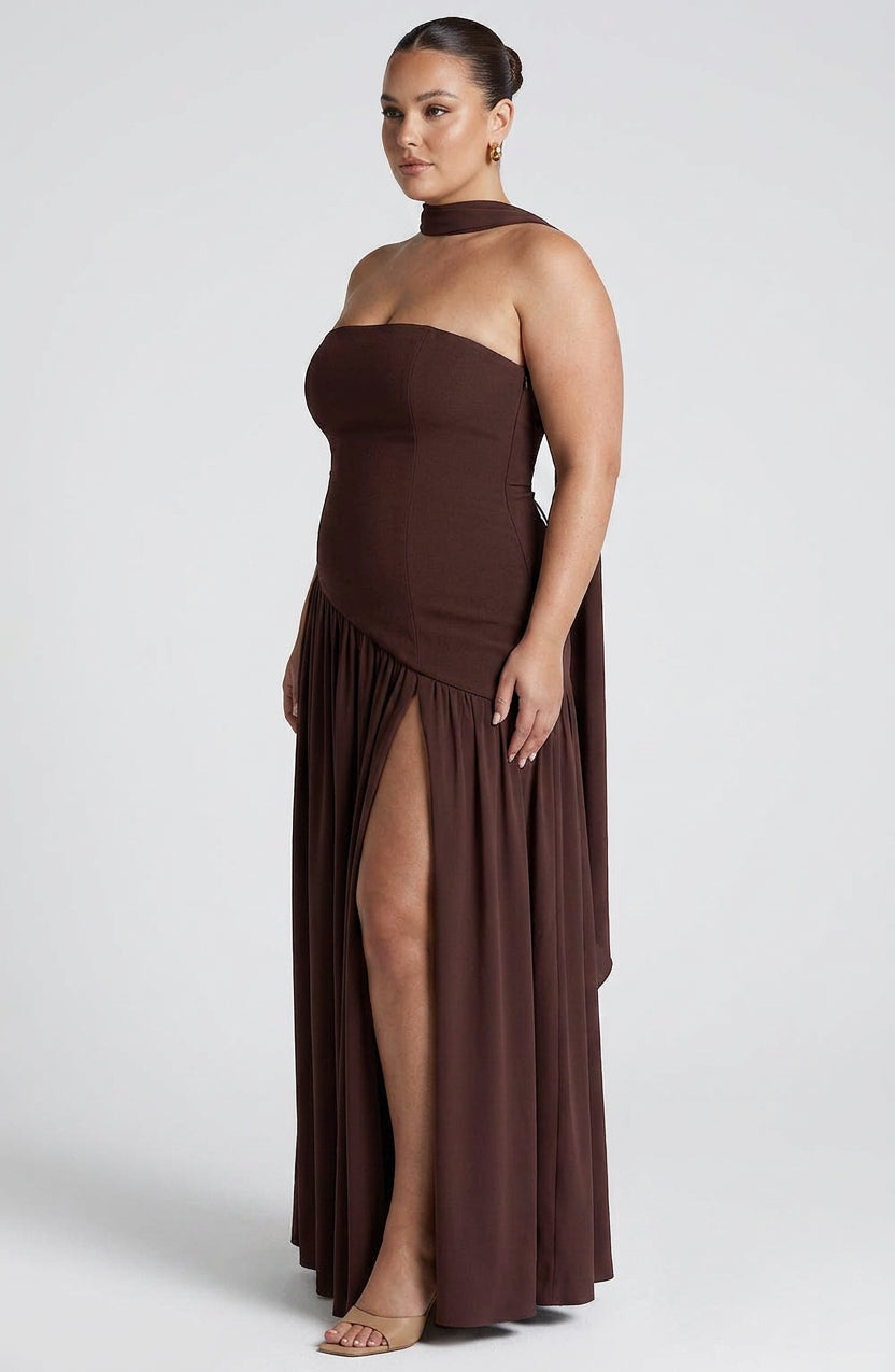 Robe Maxi Carys - Brun Prune