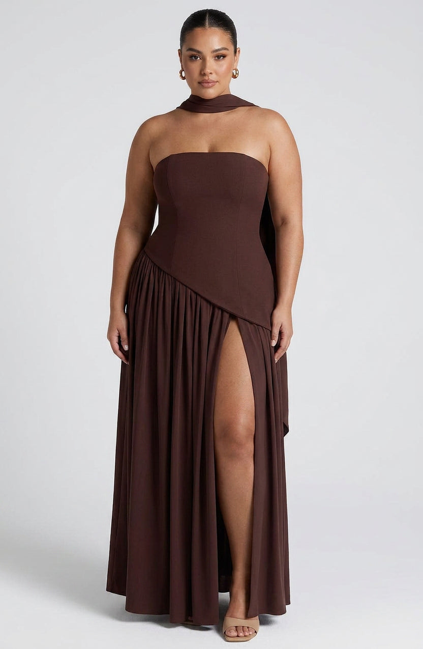 Robe Maxi Carys - Brun Prune