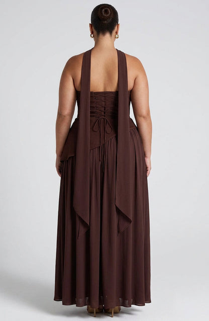 Robe Maxi Carys - Brun Prune