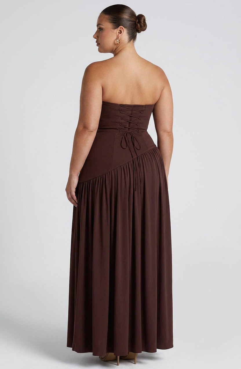 Robe Maxi Carys - Brun Prune