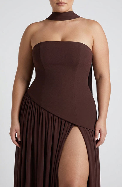 Robe Maxi Carys - Brun Prune