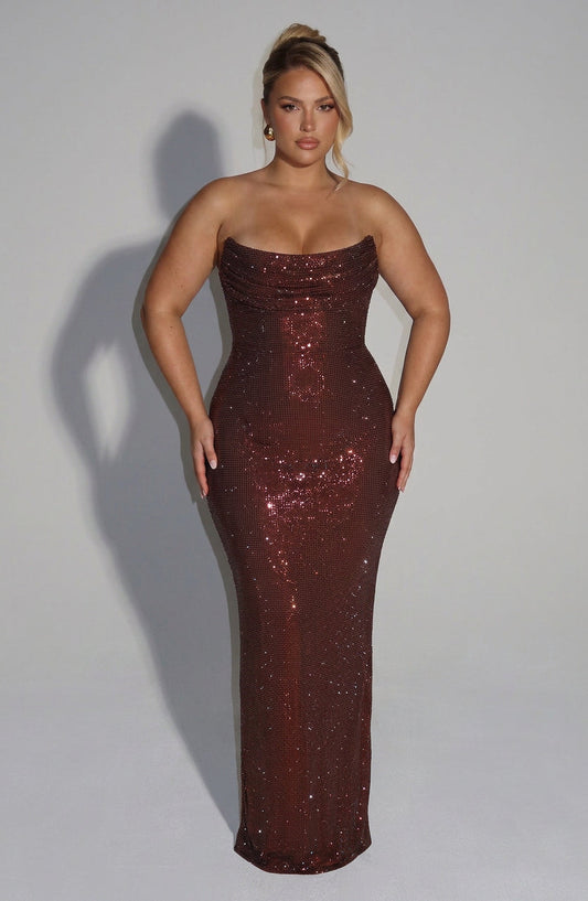 Robe Maxi Irina - Marron Prune