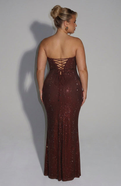 Robe Maxi Irina - Marron Prune