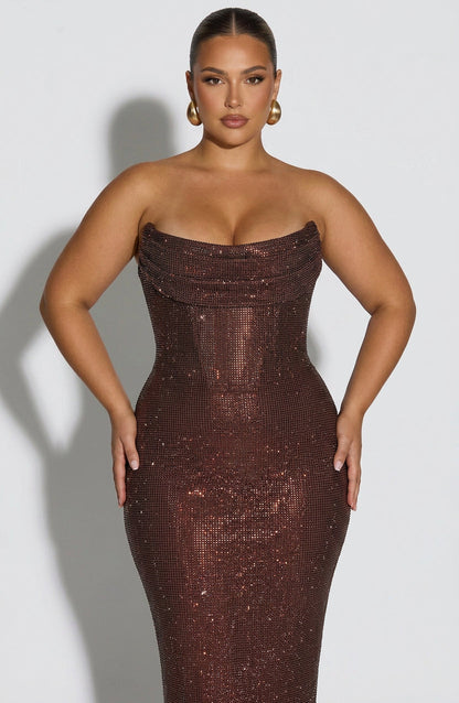 Robe Maxi Irina - Marron Prune